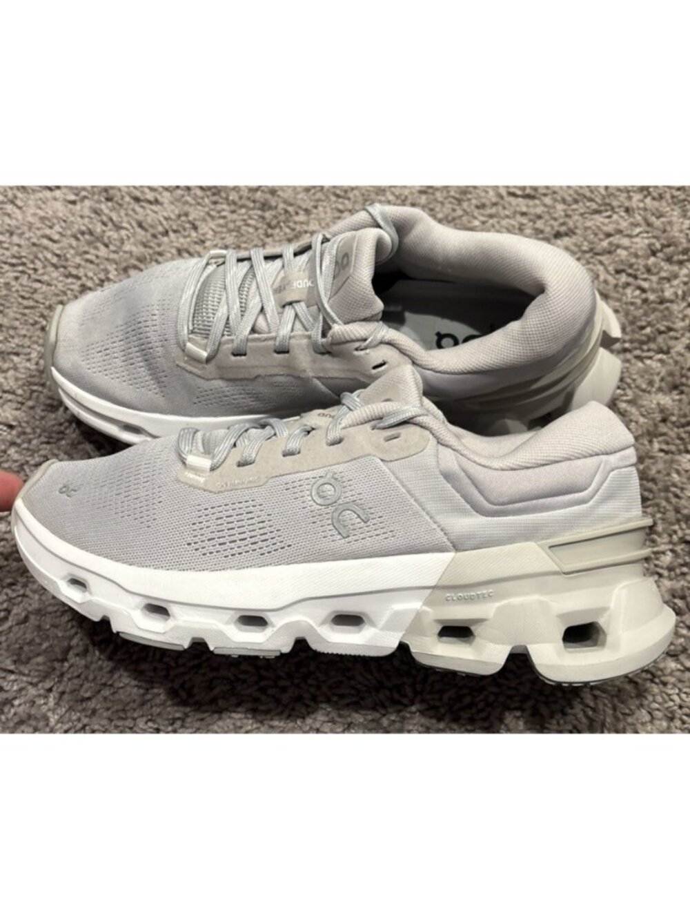 Size 7 - ON Cloudflyer 5 Glacier White Wolf Grey Running Shoes Sneakers